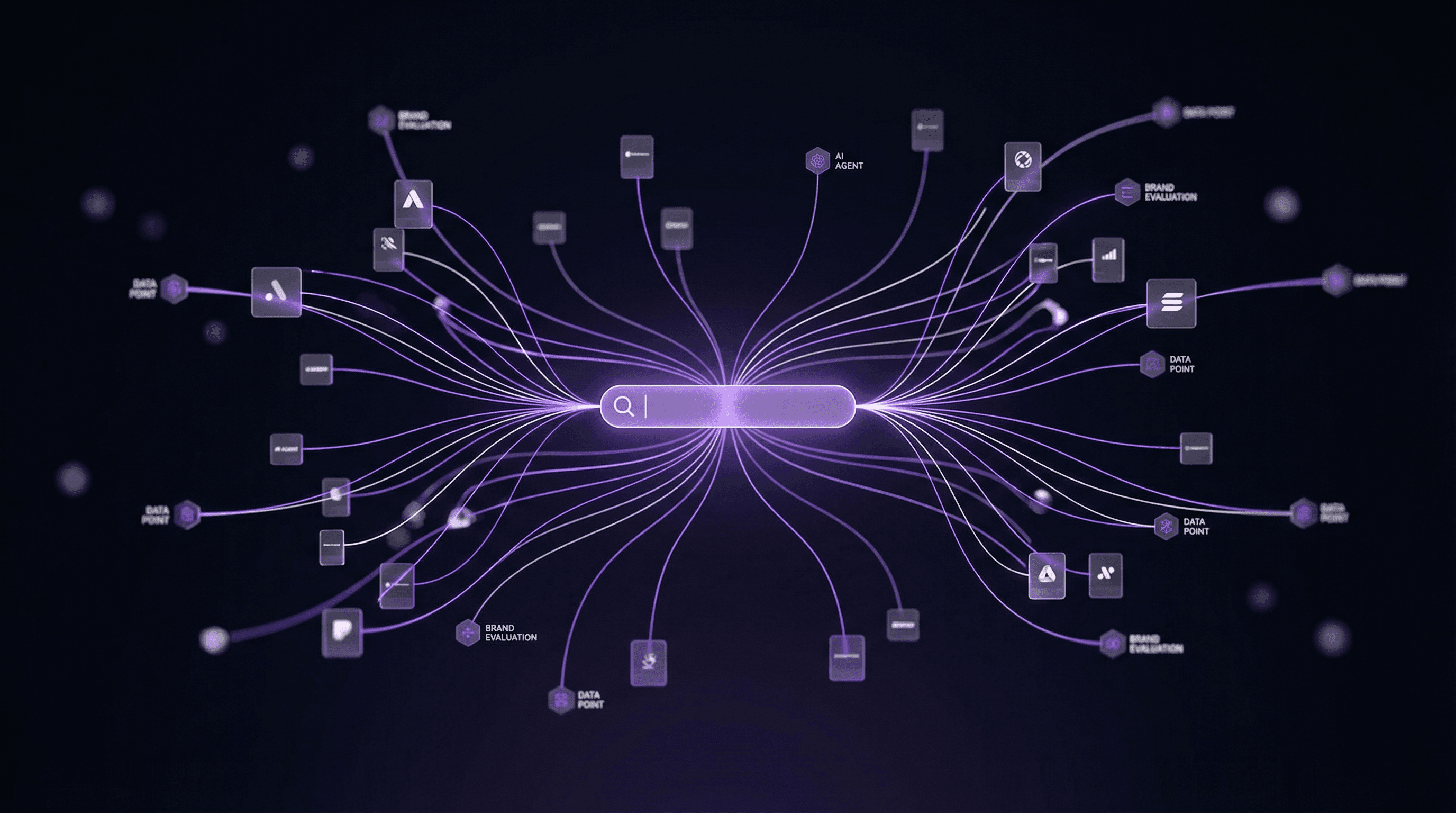 Abstract purple glow representing agentic discovery